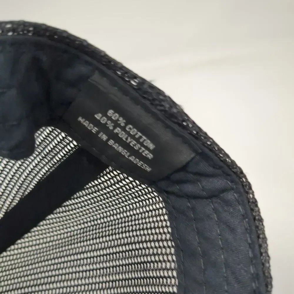 Rip Curl Trucker Hat Black One Size The Search Palm Leaf Patch Mesh Snapback